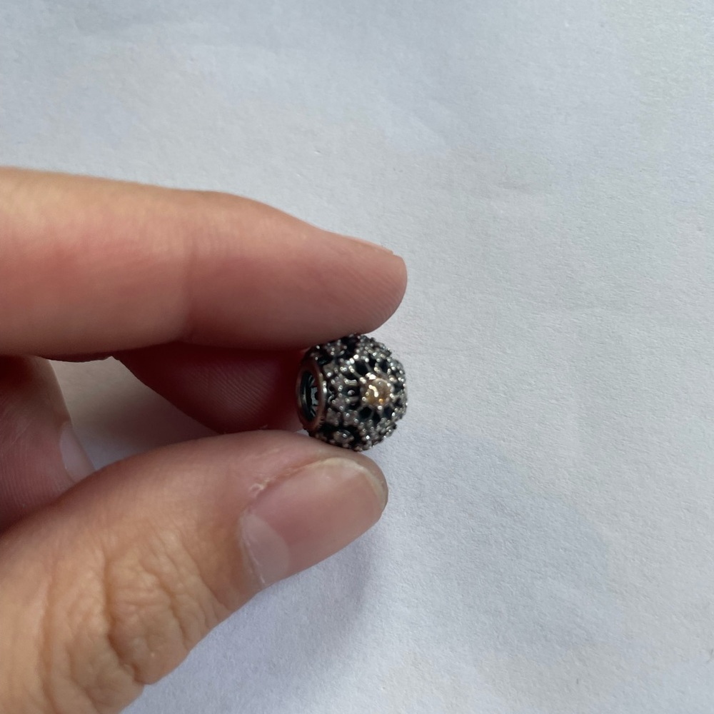 Pandora sterling silver clear and yellow CZ charm